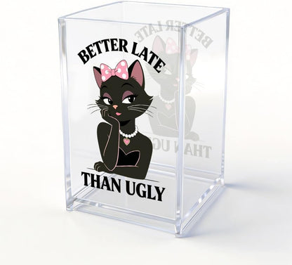 The Makeup Artist Acrylic Cosmetic Pencil Pen Holder, Funny Vanity Accessories for Girls, Makeup Brushes Holder for Beauty Specialist Esthetician, Make Up Artist MUA Appreciation Gifts
