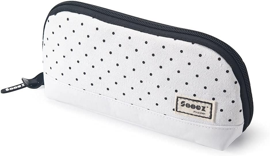 Sooez Wide-Opening Pencil Pen Case, Lightweight & Spacious Pencil Bag Pouch Box Organizer, Aesthetic Supply with Triangular Design for Adults, Grey