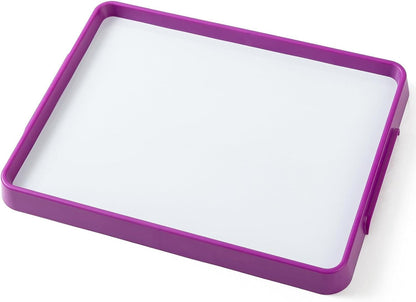 Magnetic Board for Kids – 13.2" X 10" - Magnetic Dry Erase Tray | Stackable Magnetic Tray for Classroom, Home, Travel & Preschool Learning (Cyan)