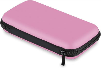 iMangoo Travel Essential Electronics Organizer Pouch Charger Case, Shockproof Dual Zipper Power Bank Cables Tech Accessories Purse, Men & Women Travel Must Have Storage Bag, 6.5x3.2x1 inch Rose Gold
