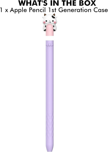 NIUTRENDZ Cute Bear Apple Pencil Case for Apple Pencil 2nd Generation Case Silicone Protective Cover Sleeve Skin Accessories (Brown, Apple Pencil 2nd Generation)
