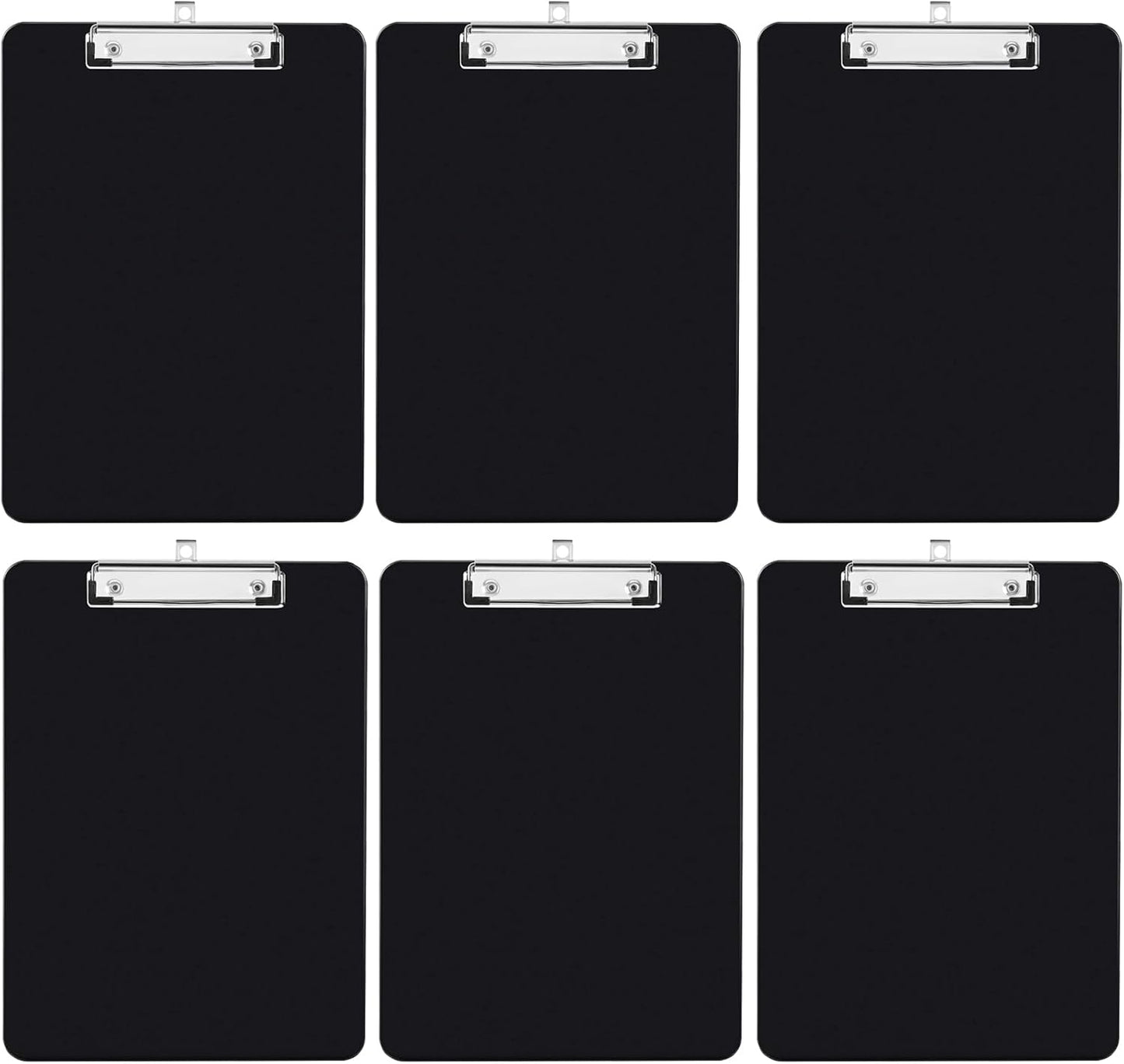 Clipboard Folder, 6 Pack A4 Foldable Clipboards File Folder Flip Writing Pad for Memo Form Document & School Office Work - Black