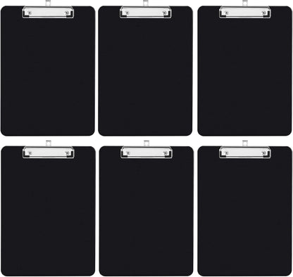 Clipboard Folder, 6 Pack A4 Foldable Clipboards File Folder Flip Writing Pad for Memo Form Document & School Office Work - Black