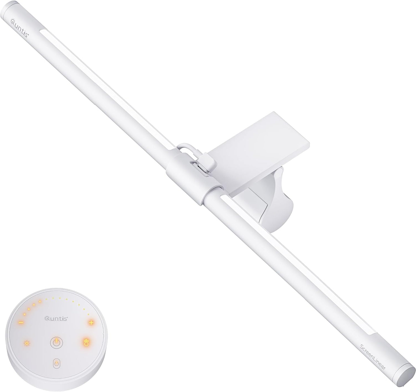 Quntis Computer Monitor Light Bar with Remote, Eye-Care Monitor Light Backlight Desk Lamp for Home Office Gaming, Stepless Dimming Brightness and Color Temperature, No Screen Glare, Gray