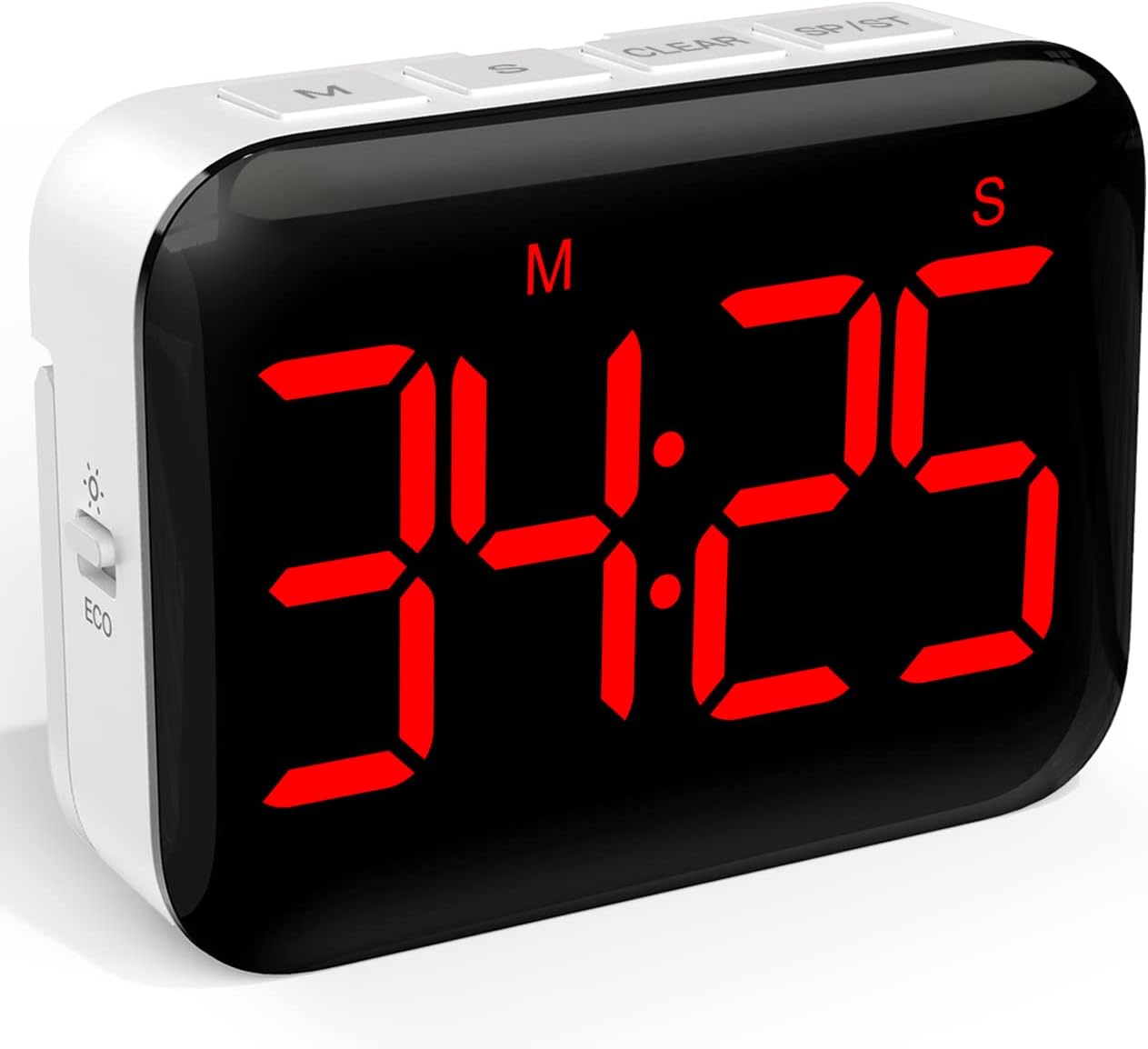 VOCOO Magnetic Kitchen Timer for Cooking with Count Up Countdown, Digital Timer Battery Powered with Large Display, 2 Brightness and Volume Levels for Classroom, Teacher, Kids