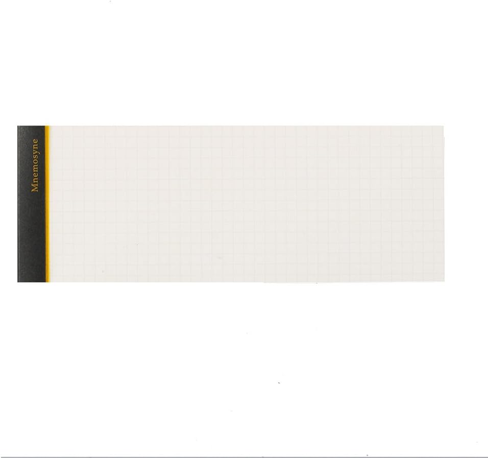 Maruman Mnemosyne Lined Notebook- Vertical A5, 5.83" x 8.27", 70 Sheets / 140 Pages, 7mm College Ruled With Center Line Journal, Perforated Pages & Wire-Bound to Lay Flat, Black, Made in Japan - Colors A