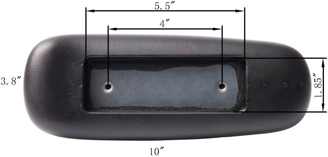 Office Chair Arm Replacement, PU Armrest Arm Pads Caps, Univeral 4" Mounting Hole, (Set of 2) Black with Screws Washer and Wrench