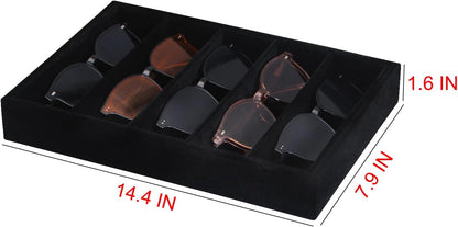 Bedside Organizer - Multi-use Holder for Desk Drawer, Nightstand, Desktop - Catchall Tray for Jewelry, Sunglasses, Phone, Watch, Perfume, Lipstick (Beige 5Grid)