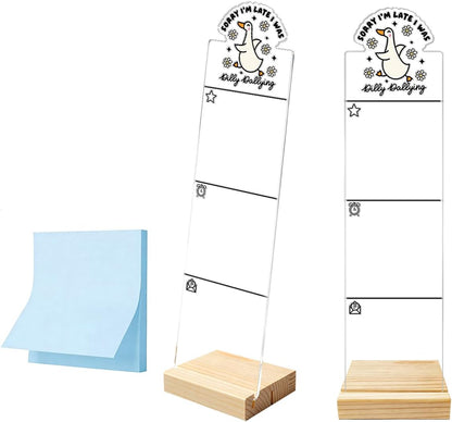 Monitor Memo Board Computer Monitor Memo Board Sticky Note Organizer Hold On Partner Im Overstimulated Sign Acrylic Desk Accessories Removable Wooden Base Set Sticky Notes 100 Sheets 11.8×3.1 inches