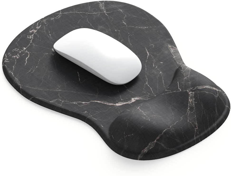 ErgoComfort Gel Wrist Rest Mouse Pad-Ergonomic Office Mousepad with Wrist Support-Non-Slip, Design Desk Accessories Mat for Home&Game Decor (06Mocha Sand)