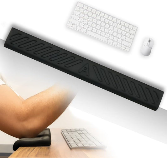 Extra Long Desk Arm Rest 28 Inch | Full Arm Memory Foam Support for Keyboard Wrist Rest & Forearm | No Slip Desk Edge Pad for Typing Work & Gaming | ArmCloud