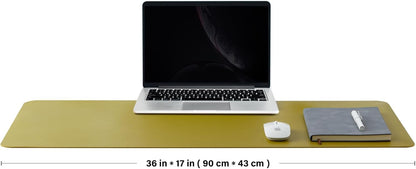 Cork Desk Mat - Dual-Sided Desk Pad for Office and Home - Desk Organization and Accessories - Ideal for Large Mouse Pad and Desk Mats on Top of Desks(Dark Green,90cmx 43cm)