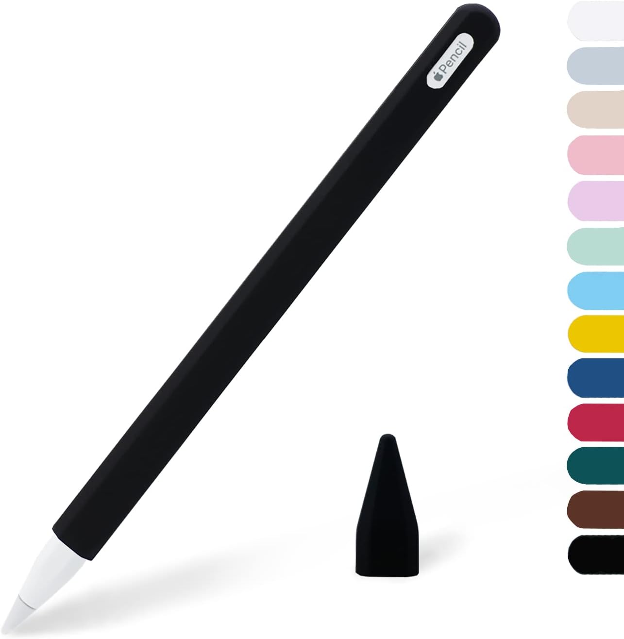 KELIFANG Silicone Case for Apple Pencil Pro 2024 & Apple Pencil 2nd Generation, Cute Pink Protective Skin Sleeve Cover Holder Grip and Tip Cap Accessories Compatible with iPad Pro 11 12.9 13 Inch