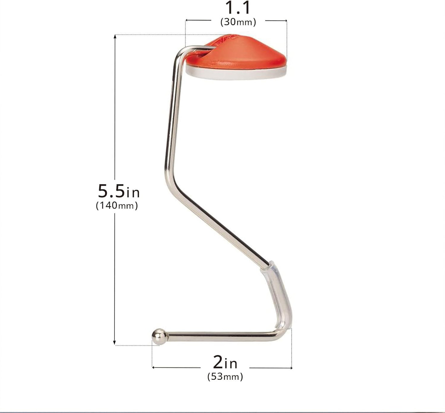 LIHIT LAB Lightweight Purse Hanger for Table, Bag Hanger, Purse Holder, Desk Hook for Gym, Restaurant, Office, Holds up to 11 pounds, 4" x 2'', Beige (A7595-16)