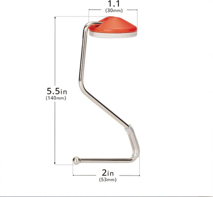 LIHIT LAB Lightweight Purse Hanger for Table, Bag Hanger, Purse Holder, Desk Hook for Gym, Restaurant, Office, Holds up to 11 pounds, 4" x 2'', Beige (A7595-16)