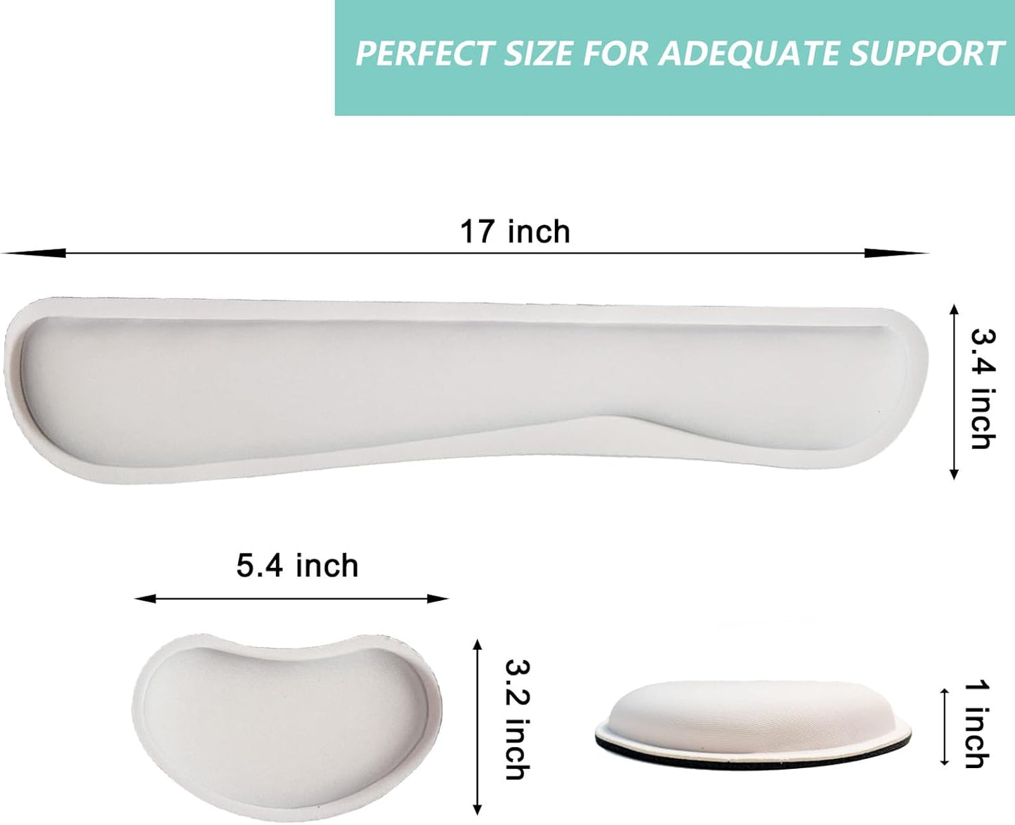 Keyboard Wrist Rest Mouse Wrist Support Set, Memory Foam Wrist Rest Pad for Computer Laptop Keyboard Mouse, Ergonomic Wrist Cushion Support for Typing Pain Relief, Gaming Home Office, Flowers Grass