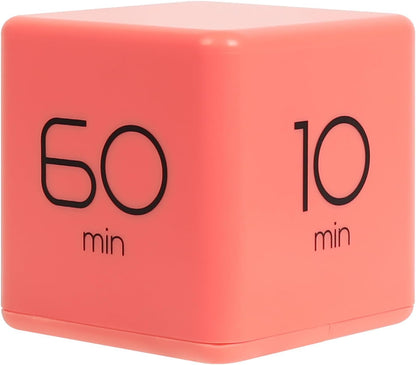 mooas Cube Timer (Mint), Flip Timer Productivity Timer, Time Management, Block Timer Kids Cube Timer Kitchen Timer Desk Timer for Studying Workout Classroom 1, 3, 5, 10 min Timer Setting