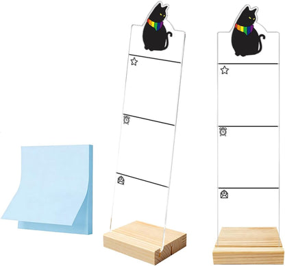Monitor Memo Board Computer Monitor Memo Board Sticky Note Organizer Kidney Acrylic Desk Accessories Removable Wooden Base Set Sticky Notes 100 Sheets 11.8×3.1 inches
