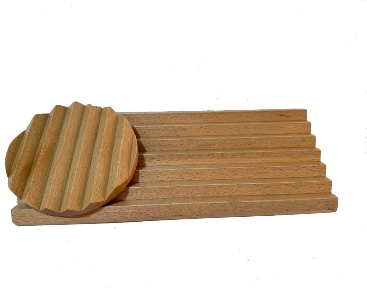 Pen Holder Wave Pen Tray Wooden Desk Organizer,Pencil Holder,Fountain Tray,Pencil Organizer for Desk (Walnut)