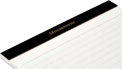 Maruman Mnemosyne Lined Notebook- Vertical A5, 5.83" x 8.27", 70 Sheets / 140 Pages, 7mm College Ruled With Center Line Journal, Perforated Pages & Wire-Bound to Lay Flat, Black, Made in Japan - Colors B