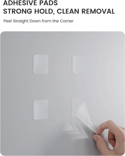 Fluxynara Cork Board Alternative Felt Strip Board 8-Pack 13"x2", Office Pin Board with 50 Push Pins, Adhesive Install for Bedroom Door & Home Office(Linen Dusk)