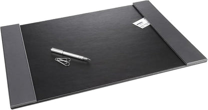 Artistic Monticello Executive Desk Pad, Smooth Writing Desk Mat That Protects Desktop from Scratches & Stains, 24" x 19", Black/Gray