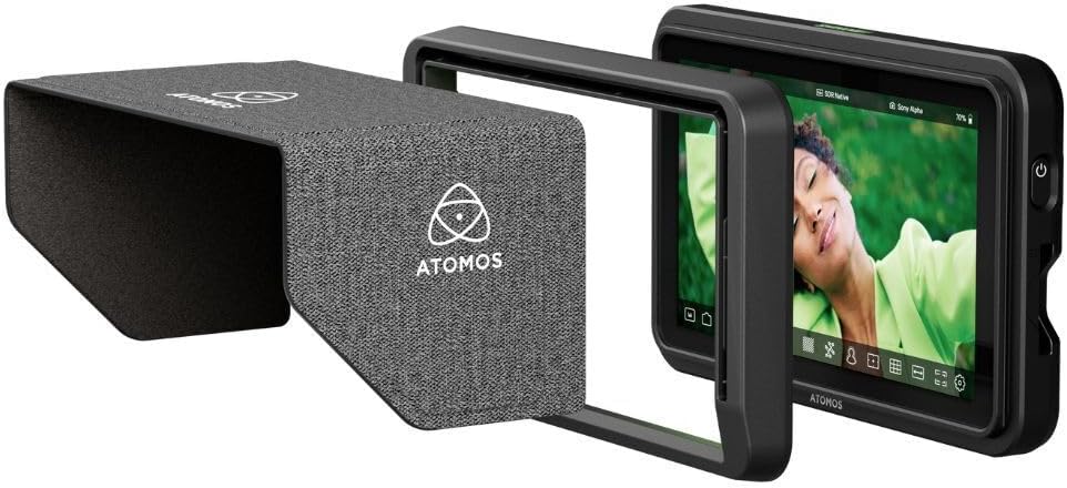 Atomos Sunhood for Shinobi II Monitor with ABS Plastic Construction, Snap Attachment, and Glare Reduction (5-Inch)