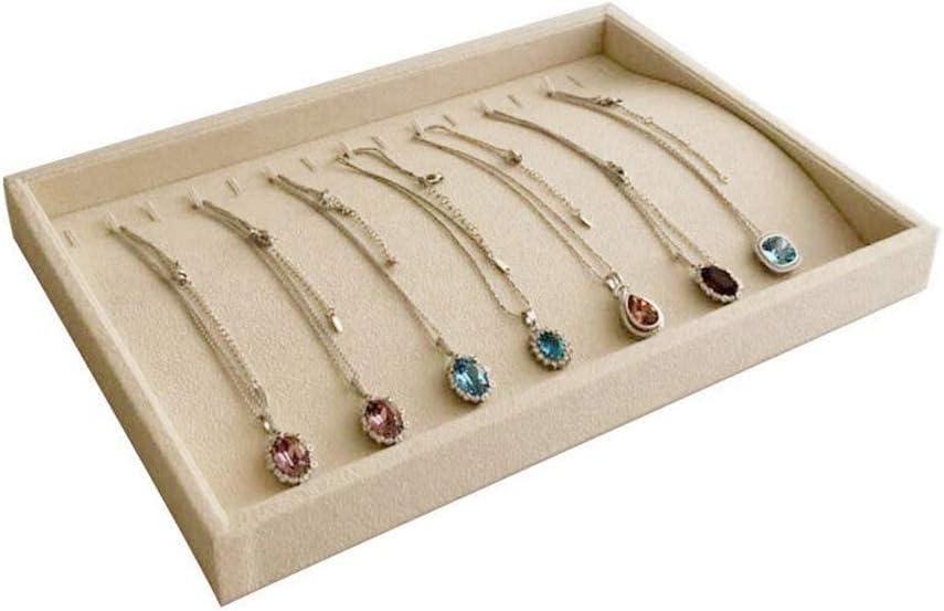 Velvet Sunglasses Organizer Tray 4 Slot, Stackable Eyewear & Glasses Display Case, Premium Beige Velvet, Scratch-Free Lining, Drawer Insert for Dressing Table Vanity Home Retail Trade Show