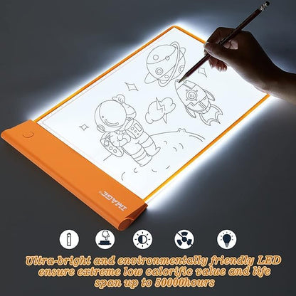 IMAGE Light Up Tracing Pad Pink Drawing Tablet Coloring Board for Kids Children to for Girls Boy (Includes 10 Traceable Sheets and Two Clips)