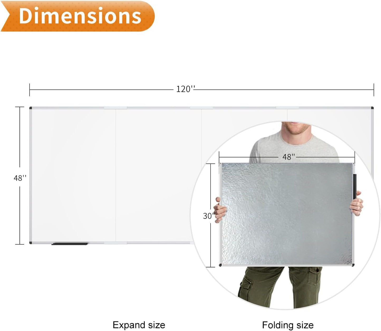 VIZ-PRO Magnetic Dry Erase Board, 24 X 18 Inches, Silver Aluminium Frame