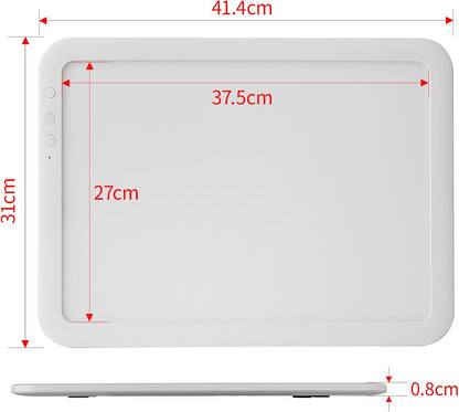 Rechargeable A4 LED Light Box with Carry Bag, elice Wireless Lightbox Drawing Light Table Light Pad Light Copy Board for Artist Sketching, Up to 8860 Lux Super Bright Lightpad for Cricut Weeding Vinyl