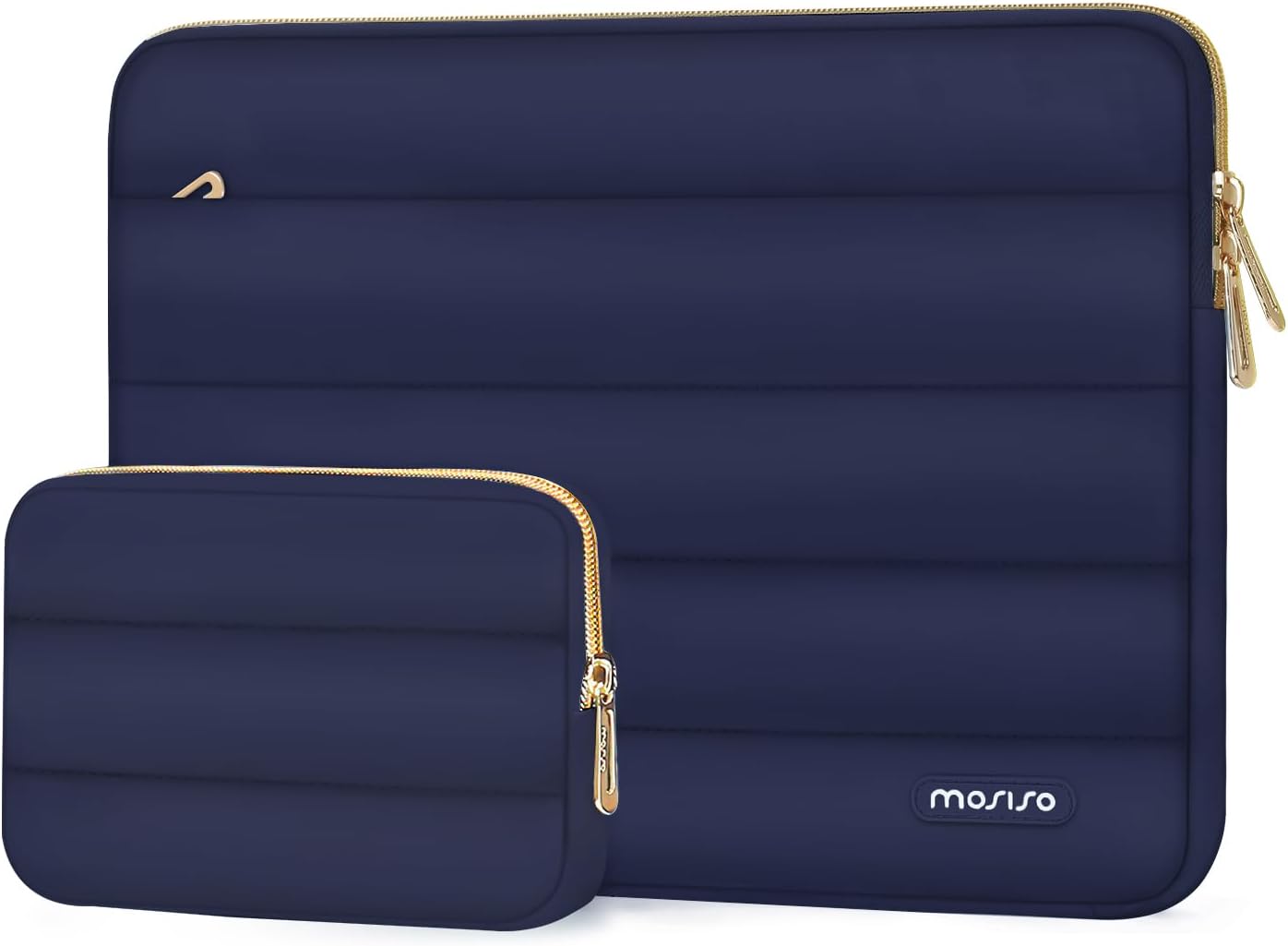 MOSISO Laptop Case 13.3 inch,13-13.3 inch Puffy Laptop Sleeve Compatible with MacBook Neo/Air 13.6 M5 M4 M3 M2 M1/Pro 13/14,HP Dell ASUS Lenovo,Polyester Horizontal Bag with Small Case, Sand