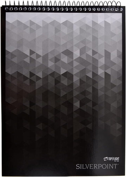 Silverpoint Top Wire Pad, Heavy Back, Quadrille Rule, 8.5 x 11.75 Inches, 70 Sheets, Protective Cover, Blue/Black (51070)