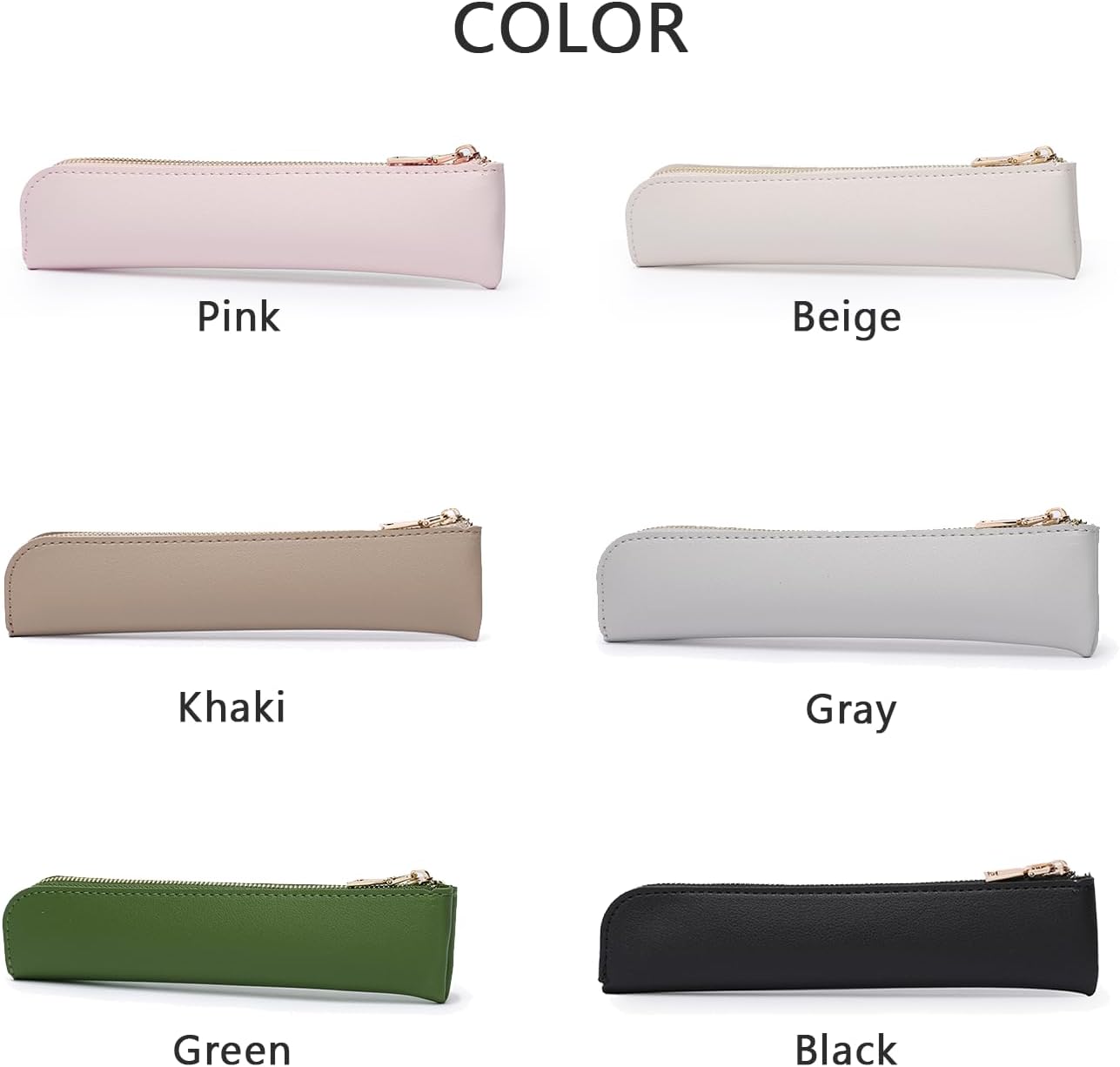 Canvas Pencil Case Small Pencil Pouch Slim Lightweight Pen Case Holder Cute Zipper Bag for School Office
