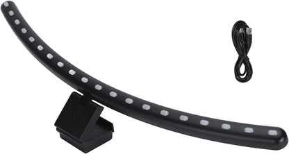 RGB Monitor Lamp Bar, Light Source RGB Monitor Light Bar for Office, Monitor Lamp Bar with RGB Backlight and Music Sync, Eye Caring Curved Computer Monitor Light Bar