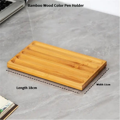 Pen holder Organizer of Office desks,Walnut Desk Pen Stand,Wave Pen Tray Accessory,Teacher Gifts,Suitable for School,Home,Desktop Art Accessories (Walnut, 5 Grid)