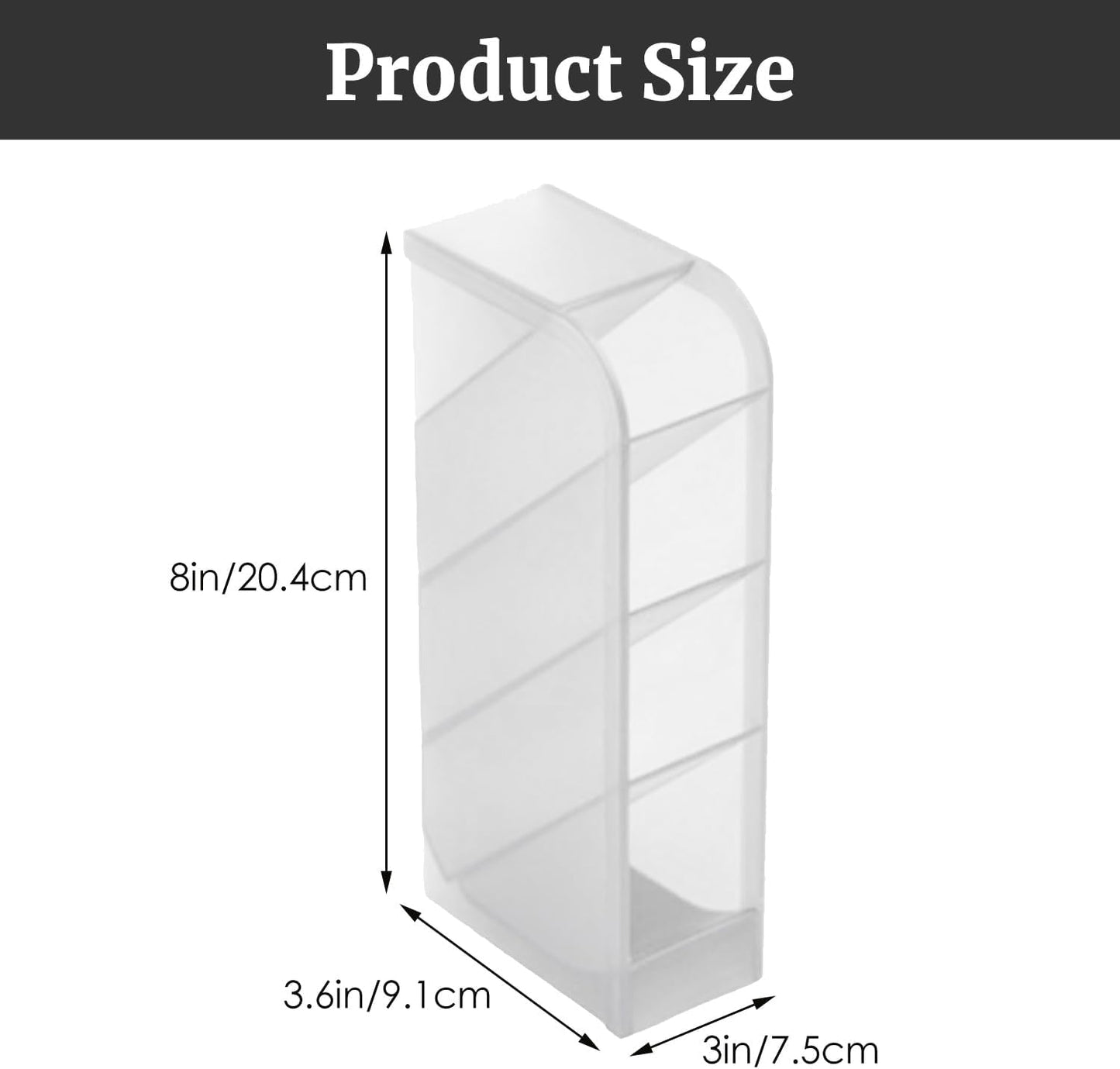 Angled Pen Holder Desk Organizer, 4 Grids Vertical Marker Organizer Pen Display Holder for Desk Stationery Pencil Storage
