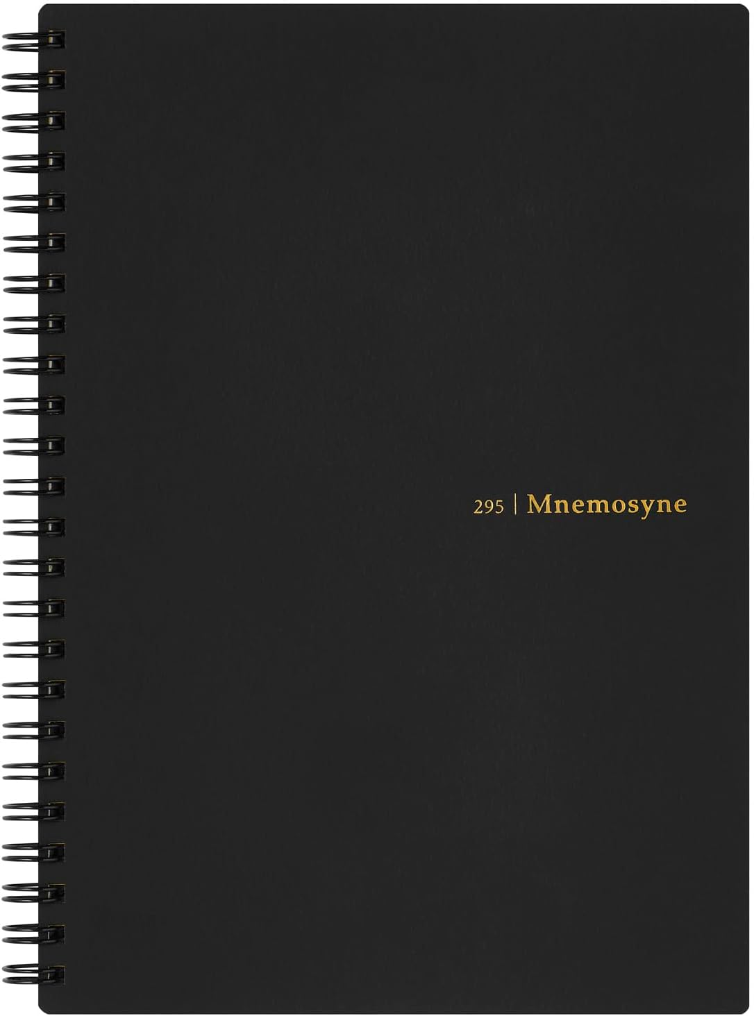 Maruman Mnemosyne Lined Notebook- Vertical A5, 5.83" x 8.27", 70 Sheets / 140 Pages, 7mm College Ruled With Center Line Journal, Perforated Pages & Wire-Bound to Lay Flat, Black, Made in Japan - Colors B