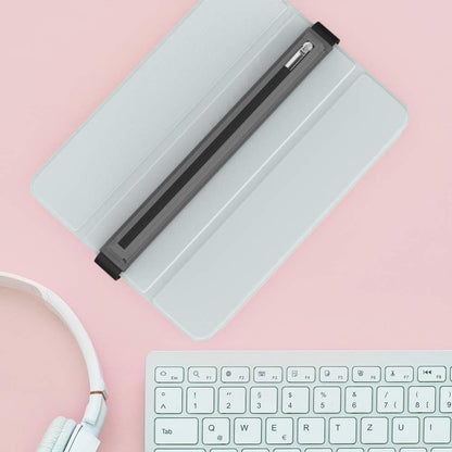 MoKo Pencil Case Fit Apple Pencil Pro, iPencil (USB-C), Apple Pencil 1st/2nd Generation, Stylus Pencil Sleeve PU Leather Zipper Pouch with Elastic Band for 9.7"-12.9" Tablet, Space Gray