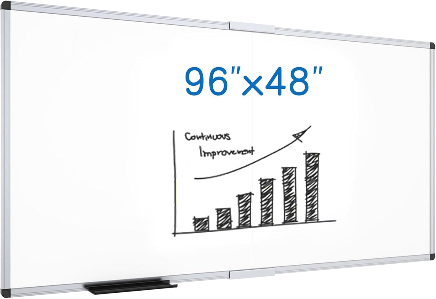 VIZ-PRO Magnetic Dry Erase Board, 24 X 18 Inches, Silver Aluminium Frame