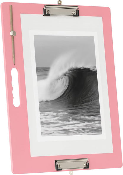 18x24 Clipboard - Foldable 18x24 File Folder & Drawing Board - Folds to 11x17 Clipboard, 4 Clips, Corner Protectors, Portable Art Portfolio, Architecture Folder, 11x17 Binder, Portfolio Binder (Green)