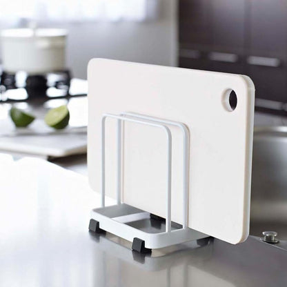 Cutting Board Organizer, Cutting Board Holder Rack, Baking Cookie Pan Sheets for Cabinet Storage or Kitchen Counter (Black)