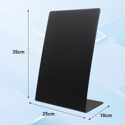 2 Pack Desk Magnetic Bulletin Board Metal Tabletop Memo Souvenir/Photos Display Board Magnet Display Stand for Home School Kitchen Office (2, White, ARC)