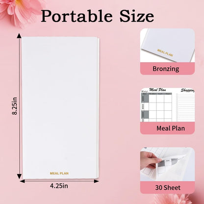 qianshan Travelers Notebook Inserts with PVC Sleeve,Undated Weekly Planner,Weekly To Do List Notepad,TN Journal,30 Sheets,8.5" x 4.7",Pocket Travelers Notebook for Journals,Diaries,Planners,Pink Cat