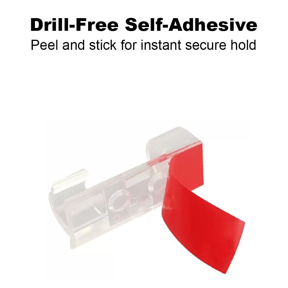 40PCS Strong Adhesive Cable Clips Clear, Premium Wire Holders for Wall, Strong Cord Organizer Under Desk, Car, PC