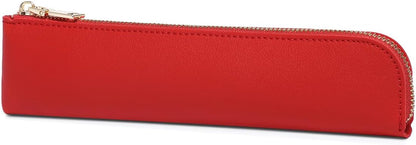 Canvas Pencil Case Small Pencil Pouch Slim Lightweight Pen Case Holder Cute Zipper Bag for School Office