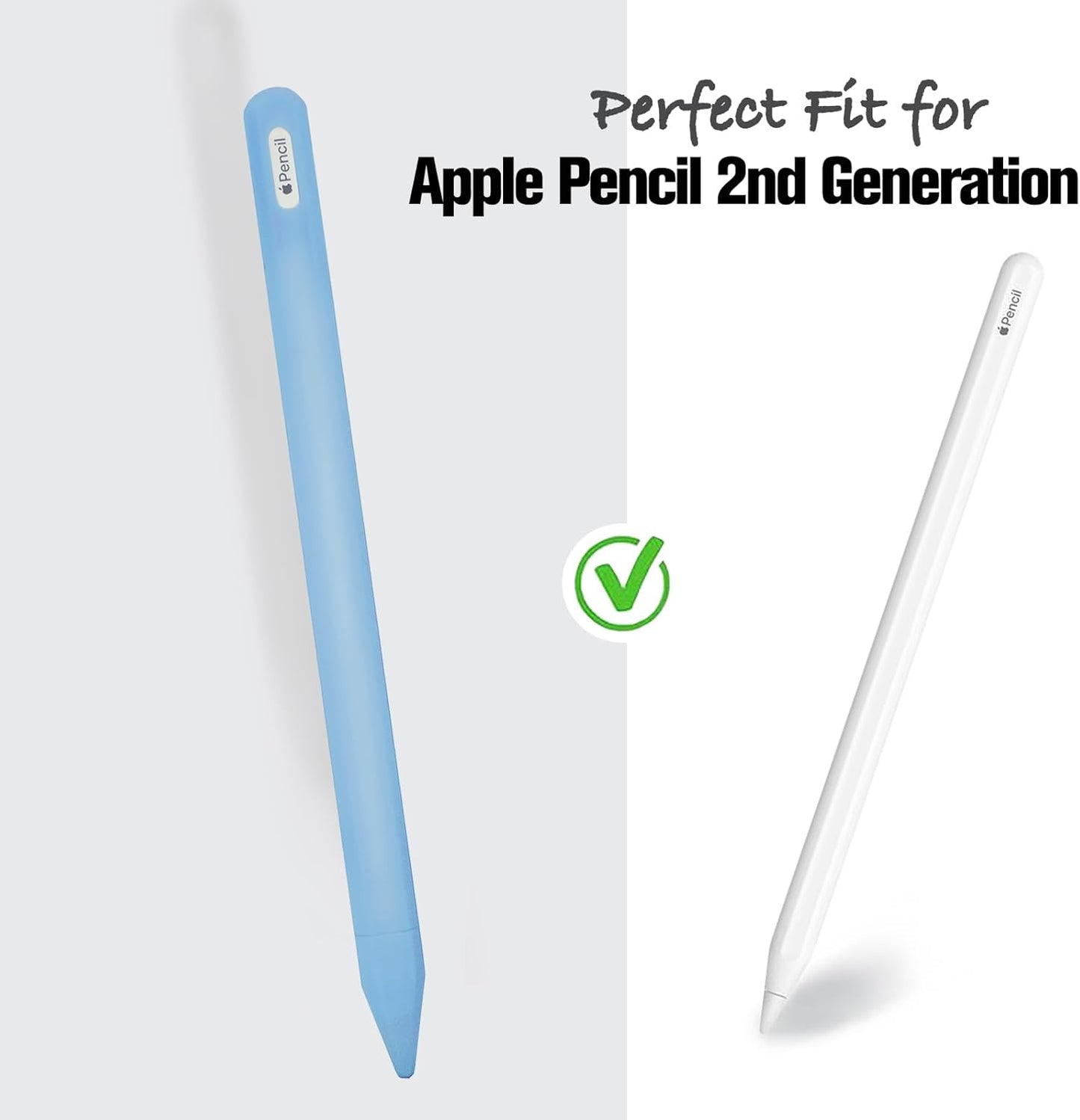 KELIFANG Silicone Case for Apple Pencil Pro 2024 & Apple Pencil 2nd Generation, Cute Pink Protective Skin Sleeve Cover Holder Grip and Tip Cap Accessories Compatible with iPad Pro 11 12.9 13 Inch