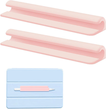 eZAKKA 2PCS Silicone Pencil Holder, Stylus Holder For Stylus Pens,For Most Pens,Pencils,Self-Adhesive Stick To Notebooks,Diary, Desks,Tablet, Black