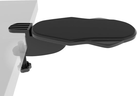 Ergonomic Arm/Elbow Rest for Desk - Foldable Rotatable Elbow Support for Computer Desk, Office & Gaming Comfort (Foldable Rotating Black)
