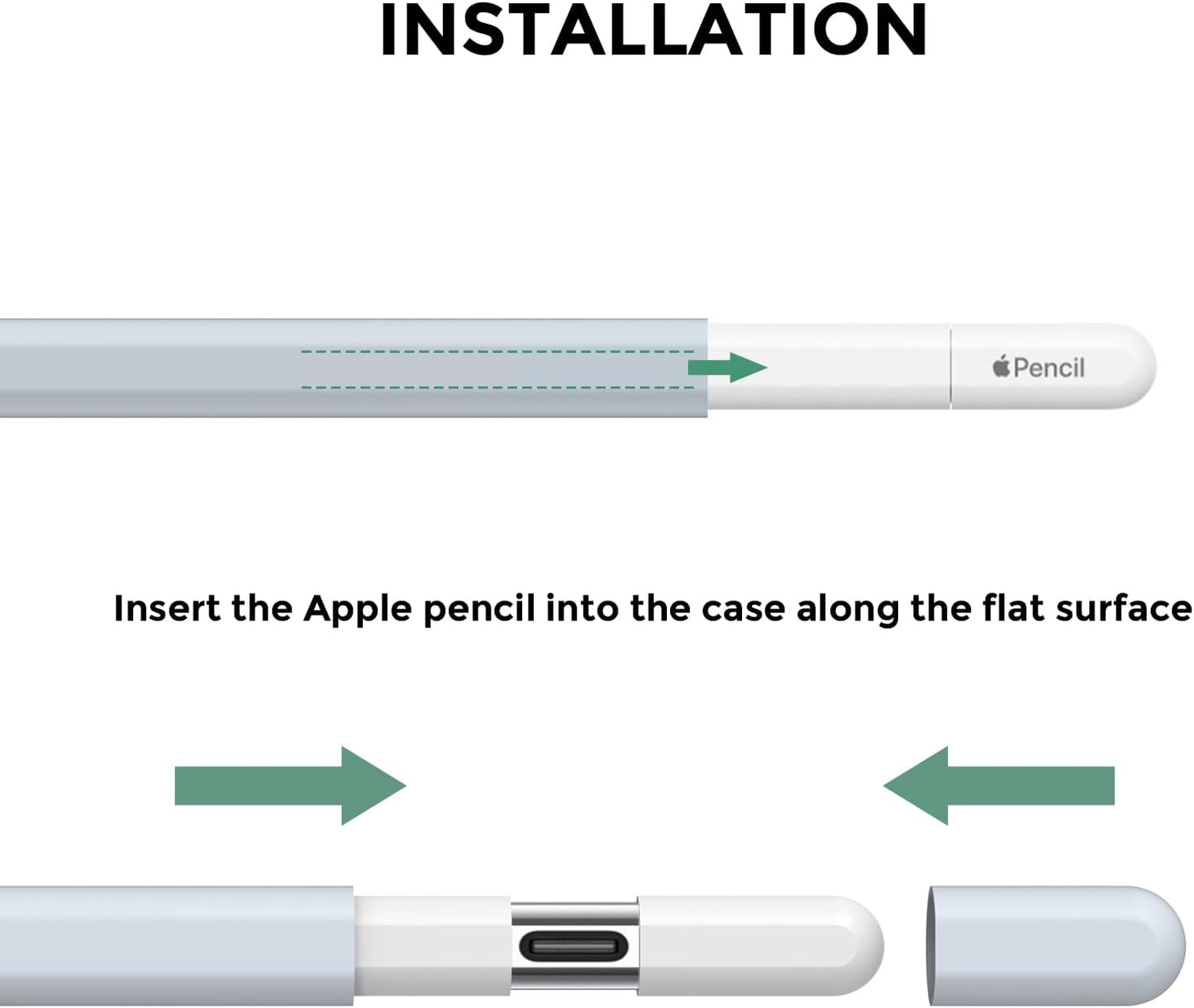 AhaStyle Silicone Case for Apple Pencil (USB-C) 2023 Ultra Thin Proteative Cover Skin Apple Pencil Sleeve Anti-Slip Grip Compatible with Apple Pencil USB C (Lavender)